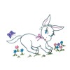 MaMaw's Vintage Embroidery M302 Donkey Tea towels DOW Embroidery HOT