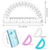 Zonon 3 Pack 6 Inch Plastic Protractor Christian Charity Donation