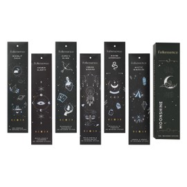 Folkulture Incense Sticks - Set of 6 Insenses (120 Insence Sticks) - Palo Santo & Sandalwood, White Sage, Lavender, Patchouli, Rosemary, Blue Lotus Inscents or Inciensos, Sleep Incents