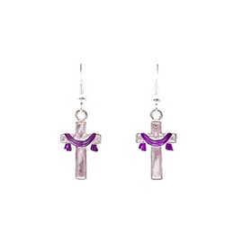 He Is Risen Cross Easter Earrings