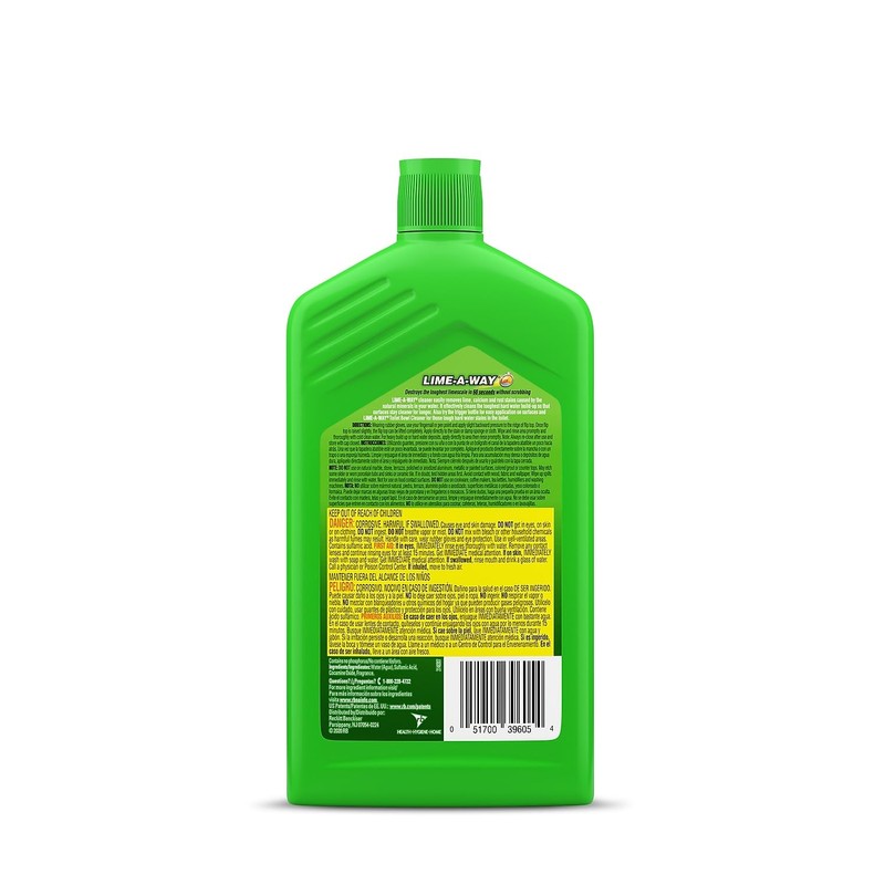 Lime-A-Way Lime, Calcium & Rust Cleaner, Bottle, Clear, 28 Fl