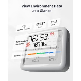 SwitchBot Meter Pro, Digital Hygrometer & Thermometer - Wireless Indoor Temperature & Humidity Monitor with Bluetooth App Control, Real-Time Alerts, Works with Apple Home