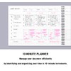 MOTEMOTE 10-Minute Planner 16WEEKS – Undated Weekly Planner with Time