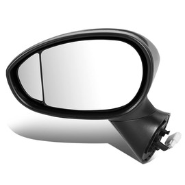 DNA Motoring OEM-MR-FI1320101 Heated Powered Adjust Left Driver Side Door View Mirror W/Blind Spot Glass Compatible with 12-14 Fiat 500, Chrome