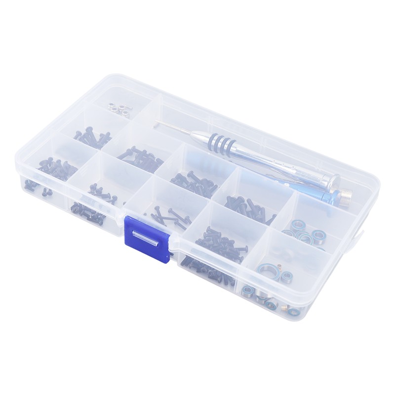 205 Pieces RC Repair Tools Round Flat Head Screws Bearings
