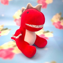 VFM - Valentines Soft Toy Dinosaur Red T Rex with Love Hearts - Plush Toy Dinosaur, Cute Stuffed Animal, Dino Plushie, Gifts for Birthday, Valentine's Day ChristmasRed T Rex 23cm