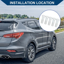 Hihaha 4322270T00 Wheel Lug Bolts Nuts for Nissan for Infiniti/Car/Steel / 5 Pcs Silver Tone