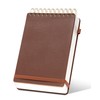 Yoment Top Spiral Notebook Leather Steno Pads 240 Pages Spiral