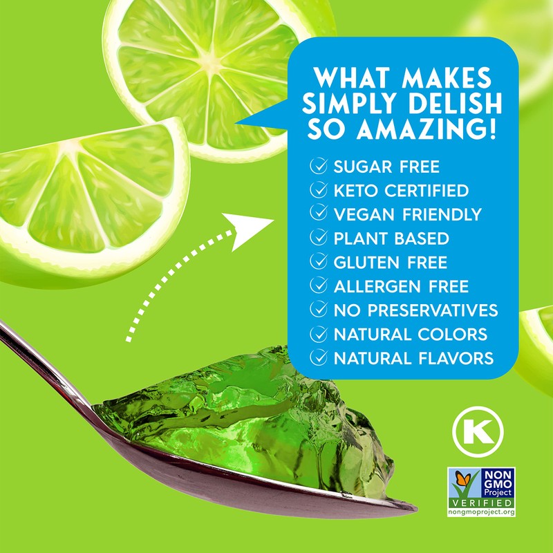 SIMPLY DELISH Lime Jel Dessert, 6 x 20g
