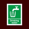 Drinking Water Plastic Sign with 4 Pre-Drilled Holes (HS5) -