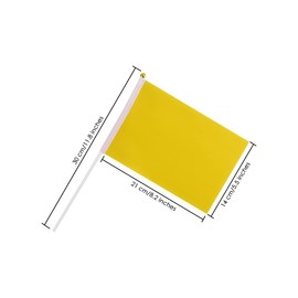 DS. DISTINCTIVE STYLE Small Flags on Stick 25 Pieces Mini Handheld Coloured Marker Flags 8.2 Inch x 5.5 Inch for Parades, Indoorr and Outdoor Decoration (Yellow)