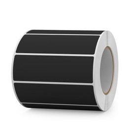 FINDAT 1000PCS Black Rectangular Labels 76×25mm Colour Coding Rectangle Stickers Vinyl Removable Waterproof Name Tags for Home Office Business