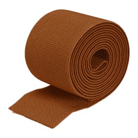 sourcing map Twill Wide Elastic Band Double-Side 75mm(3 inch) Flat 2 Yard Woven Elastic Band Knit Elastic Spool Heavy Stretch Strap Red Brown for Sewing, Waistband