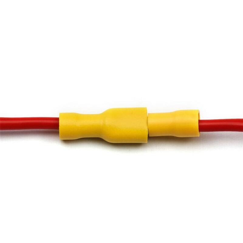 100Pcs Assorted Electrical Wire Connector Insulated Spade Crimp Terminals Set