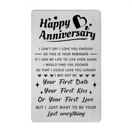 Jzxwan Anniversary Card Gifts for Love, I Love You Gifts for Wedding Anniversary, Wife Husband Boyfriend Girlfriend Anniversary Present