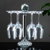 Elegant Desktop Crystal Glass Stemware Rack/Rotate 8 Wine Glass Storage