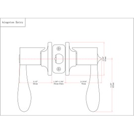 2 - Kingston Black Entry Lever with Matching Single Cylinder Deadbolt Combo Packs Keyed Alike (We Key Lock Orders Alike for Free)