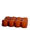 Terracotta Unscented Votive Candles 15 Hour - Box of 12