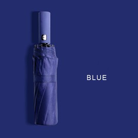 Meichoon Umgekehrter Regenschirm Winddicht UV-Schutz Sonnenschutz Tragbar Faltbar Automatisches Öffnen und Schließen 12 Rippen Für Regen Business Auto Outdoor Herren Damen KS42 Blau