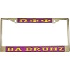 Omega Psi/Ψ Phi Da Bruhz License Plate Frame [Silver Standard