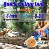 Unbranded Cordless Mini Chainsaw 6" with Case and Extra Battery