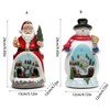 PANHDK Christmas Cabin Music Box with Rotating Train LED Light