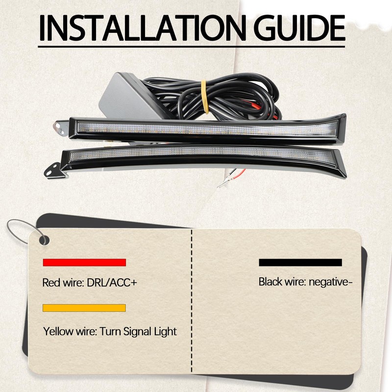 BINQIGOO LED Daytime Running Light Compatible with Toyota 4Runner 2003-2005