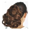Generic Peluca De Pelo Rizado Corto Negro Natural, Cola De