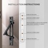 JOY DECOR Black Pocket Door Hardware Set, 2 Pcs 4.72