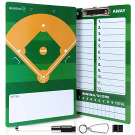 Lrjrizzo Baseball Dry Erase Coaches ClipboardBaseball Dry Erase Coaching Board Double-Si