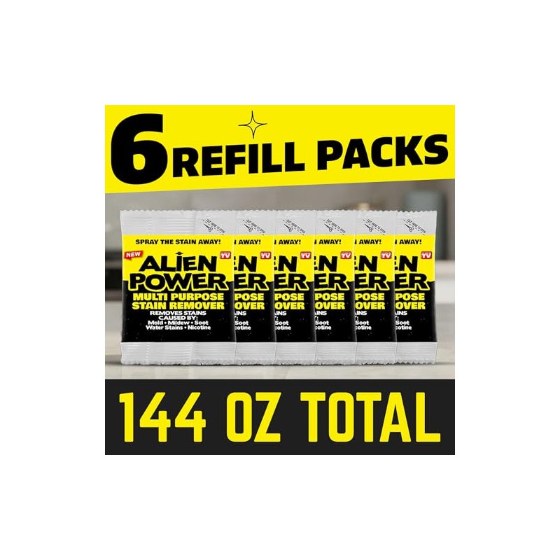 Alien Power 6 Pack Refill Packets, Makes 144 Fl Oz