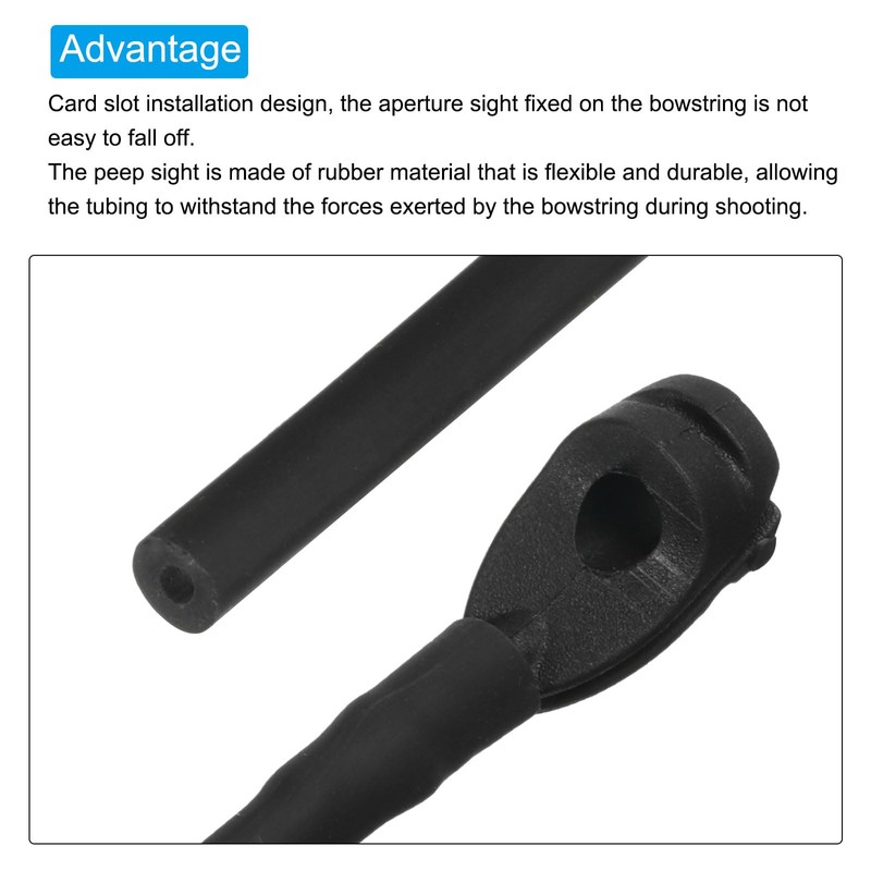 PATIKIL Archery Peep Sight, 3/16" Aperture Tube Rubber Bow String