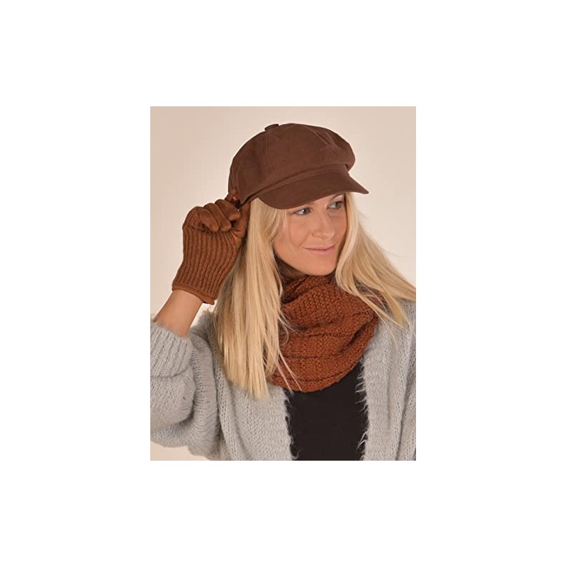 styleBREAKER 01018154 Knitted Loop Scarf Checked Plain Fine Knit Winter
