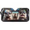 Funny Otter Family Car Front Windshield Sun Shade, Cool Otter