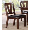 Poundex 2 Piece Counter Height Dining Chair, Dark Walnut Finish,