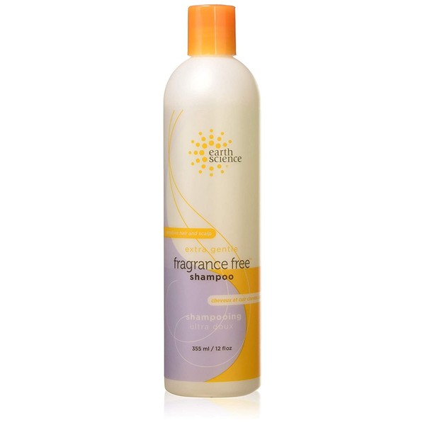 Earth Science Fragrance Free Shampoo with mild coconut-based cleansers for sensitive scalp & hair — 12 oz. (Pack of 2)