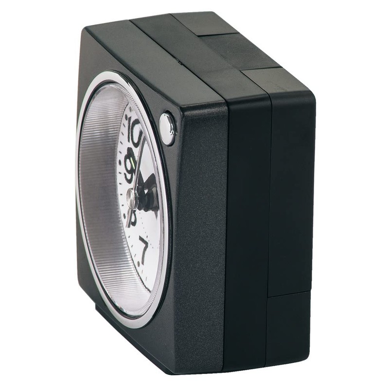 Seiko Clock Alarm Clock Clock Analog Black Metallic 65x64x38mm PYXIS