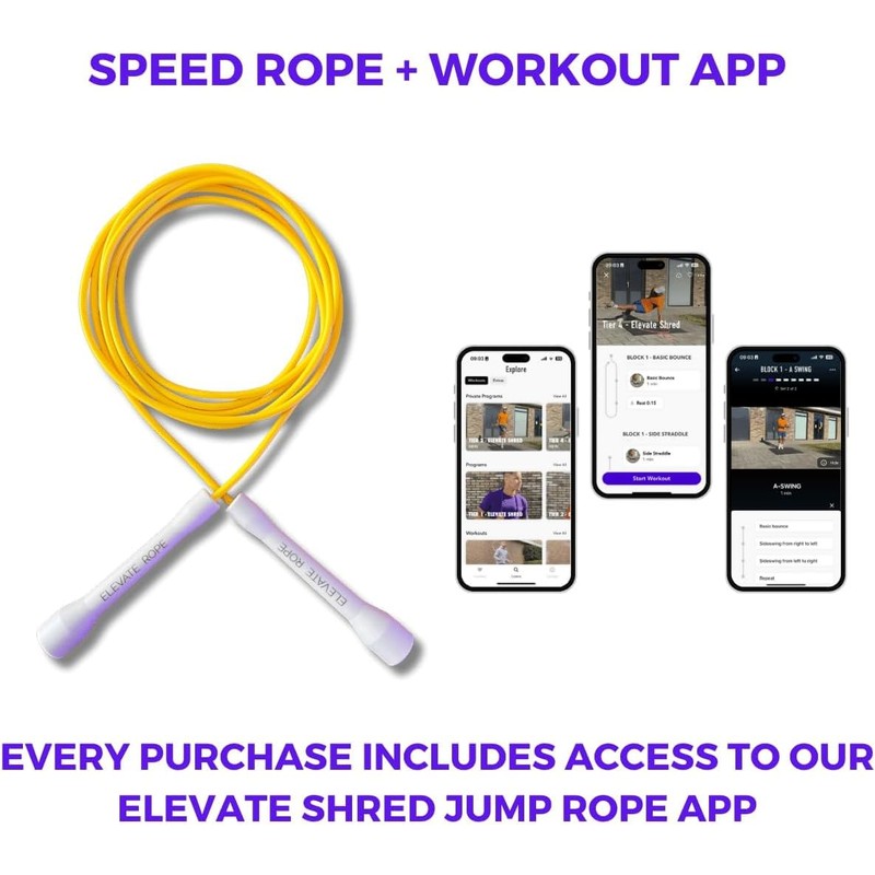 Elevate Speed Rope Max Night (Power) - Black - Professional