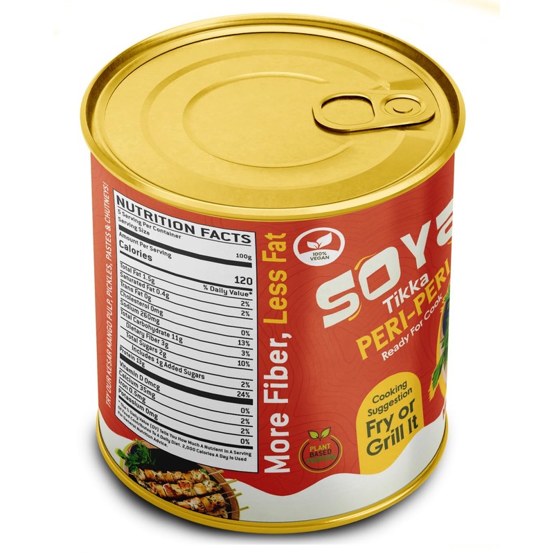 Rani Soya Tikka Peri-Peri 30oz (1.875lbs) 850g, Pack of 6,