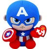 Ty Captain America Plush, Blue/Red/White, Regular