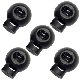 Pack of 10 Cord Locks, Cord Clamp, Black, Ideal for 3/4/5 mm Cord, Laces, Band Clamp, Toggle Stop for Ropes, Jackets, Elastic Band (Model - 4)