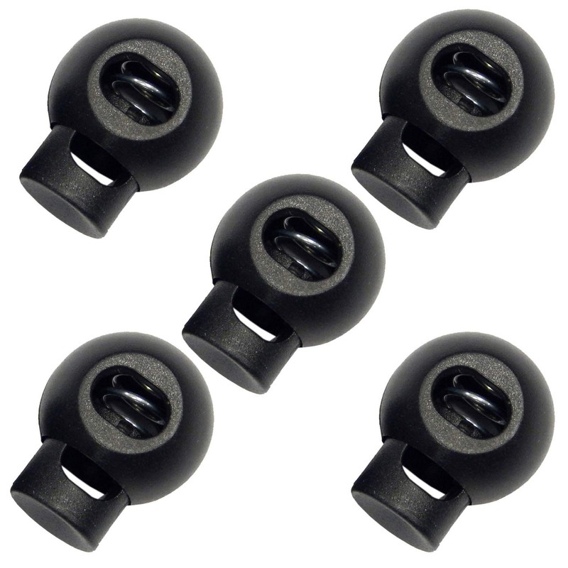 Pack of 10 Cord Locks, Cord Clamp, Black, Ideal for