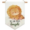 The Lion Sleeps Tonight Canvas Banner Nursery Wall Decor 12x16in
