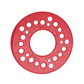 Rifatrio Wheel Bolt Pattern Measuring Tool, 5 Lug Bolt Pattern Template,Lug Pattern Measuring Tool, Trailer Axle Bolt Circle Template,Lug Bolt Pattern Measuring Tool,Red (1 Pcs) ﻿