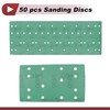 HEROFFIX 50 Pcs Car Wood Sanding Discs Smoothing Hook &