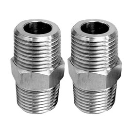 Beduan 3/4" Male to 3/4"Male NPT Hex Nipple Stainless Steel Pipe Fitting (Pack of 2)