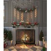 Calidola Flat Fireplace Screen with Doors,Solid Wrought Iron Frame with