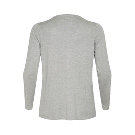 KAFFE CURVE KCfarsia Cardigan Large Sizes Women's Long Sleeve V-Neck Cardigan, gray