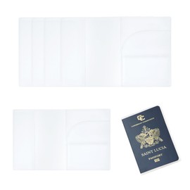 Qancekoo 5 PCS Plastic Passport Protective Covers Clear Passport Holder