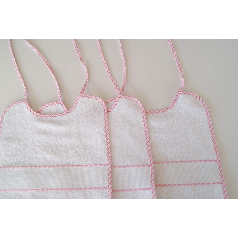 Interbaby 00042 Pack of 12 Cross Stitch Bibs 20 x
